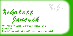 nikolett jancsik business card